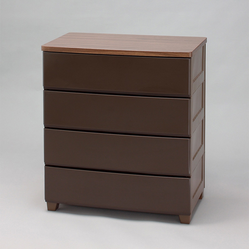 アイリスオーヤマ ウッドトップチェスト 幅73cm 4段 ブラウン MG-724 1台(ご注文単位1台)【直送品】