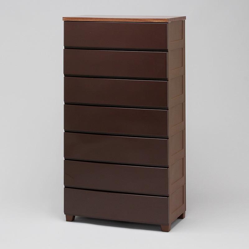 アイリスオーヤマ ウッドトップチェスト 幅73cm 7段 ブラウン MG-727 1台(ご注文単位1台)【直送品】