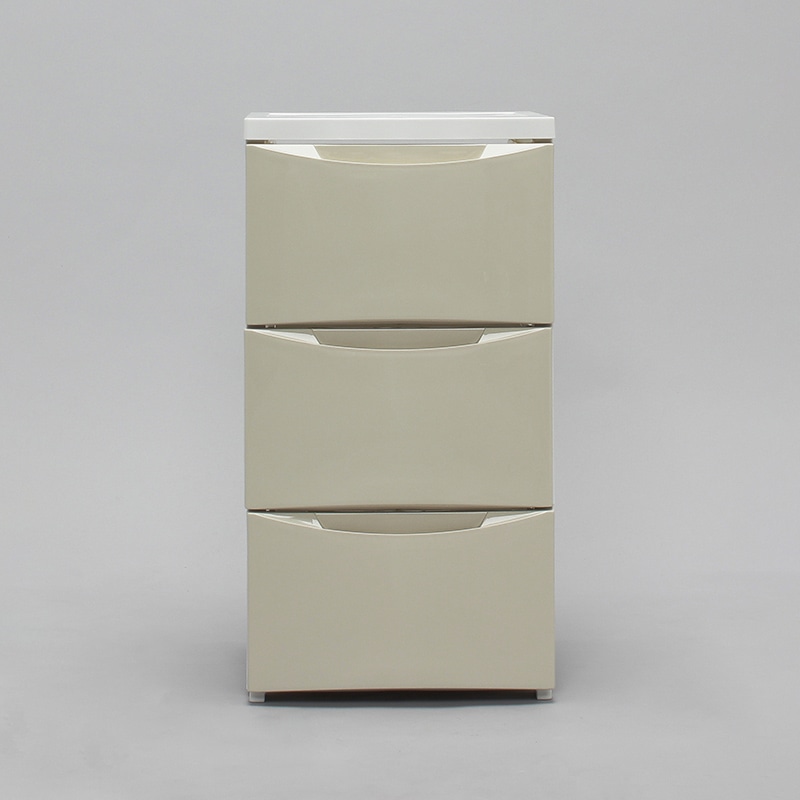 アイリスオーヤマ スリムチェスト 3段 ホワイト/アイボリー COD-323 1台(ご注文単位1台)【直送品】