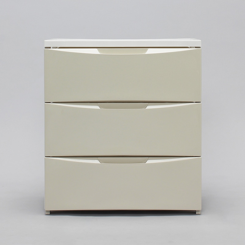 アイリスオーヤマ レギュラーチェスト 3段 ホワイト/アイボリー COD-553 1台(ご注文単位1台)【直送品】