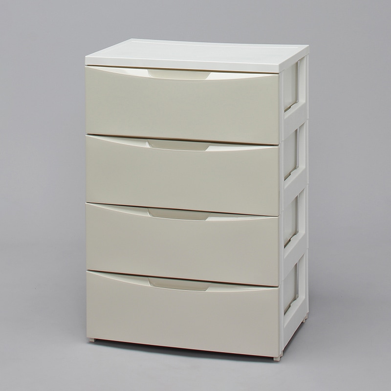 アイリスオーヤマ レギュラーチェスト 4段 ホワイト/アイボリー COD-554 1台(ご注文単位1台)【直送品】