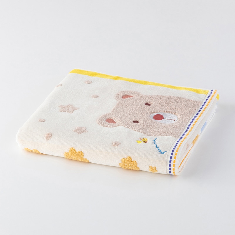 UCHINO もちぷに バスタオル くま 9018B704I 1枚（ご注文単位4枚）【直送品】