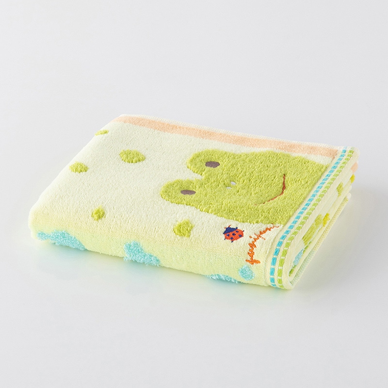 UCHINO もちぷに フェイスタオル かえる 9006F704G 1枚（ご注文単位10枚）【直送品】