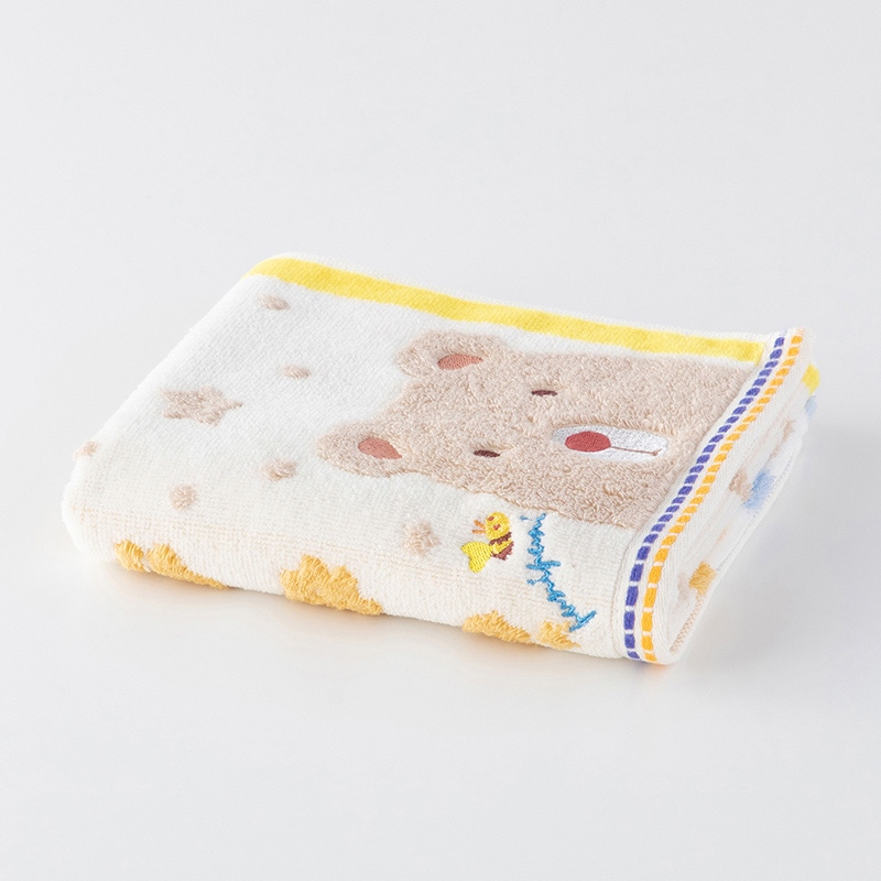 UCHINO もちぷに フェイスタオル くま 9006F704I 1枚（ご注文単位10枚）【直送品】