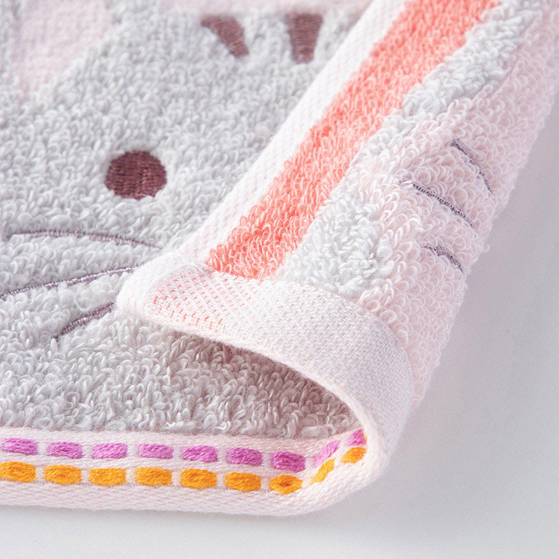 UCHINO もちぷに フェイスタオル ねこ 9006F704P 1枚(ご注文単位10枚)【直送品】