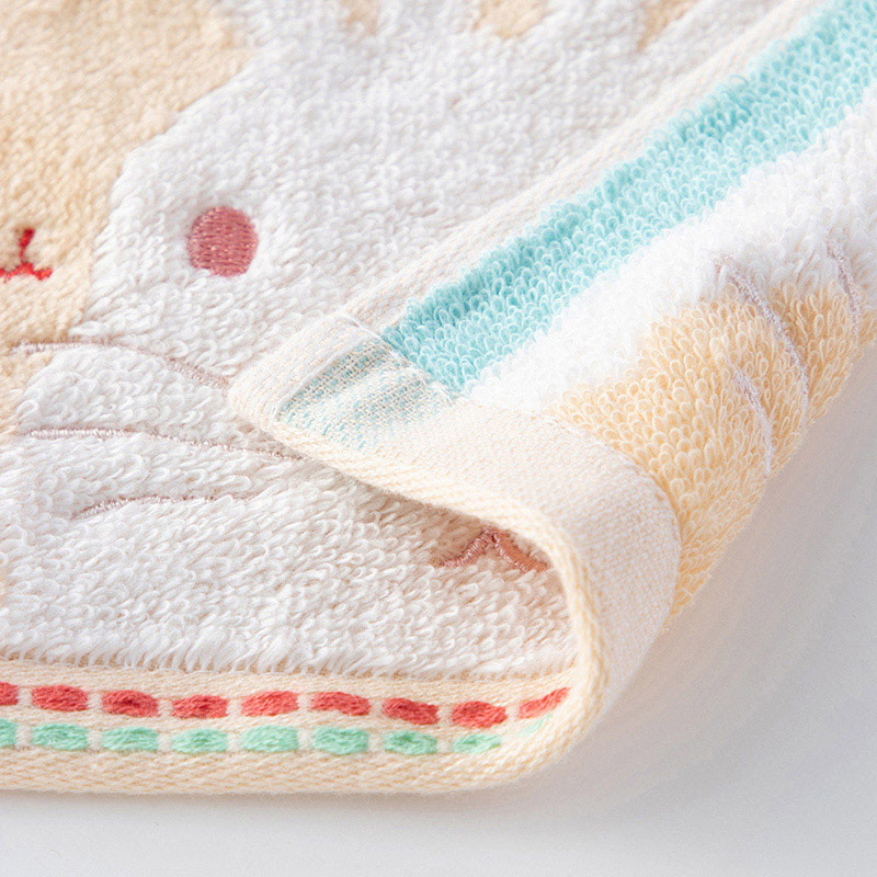 UCHINO もちぷに ゲストタオル うさぎ 9004G704OR 1枚(ご注文単位10枚)【直送品】