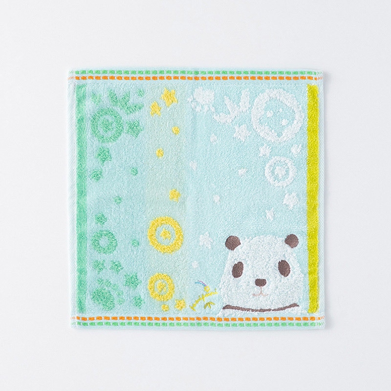 UCHINO もちぷに タオルハンカチ パンダ 9003V017BG 1枚(ご注文単位10枚)【直送品】