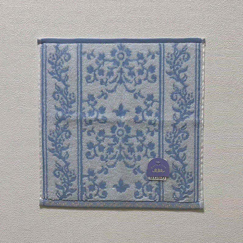 UCHINO エデン ゲストタオル ブルー 6104G354B 1枚（ご注文単位10枚）【直送品】