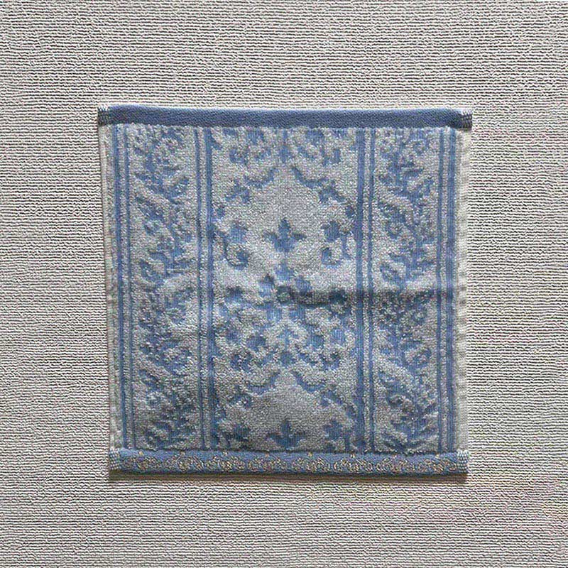 UCHINO エデン タオルハンカチ ブルー 6804V260B 1枚（ご注文単位10枚）【直送品】