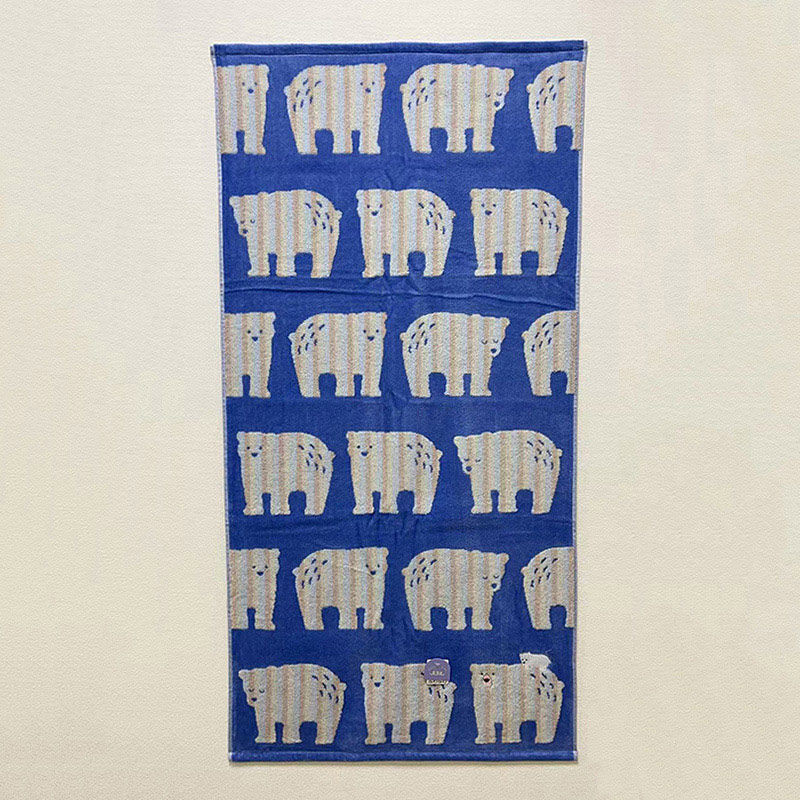 UCHINO ミミ バスタオル ブルー 6120B359B 1枚(ご注文単位4枚)【直送品】