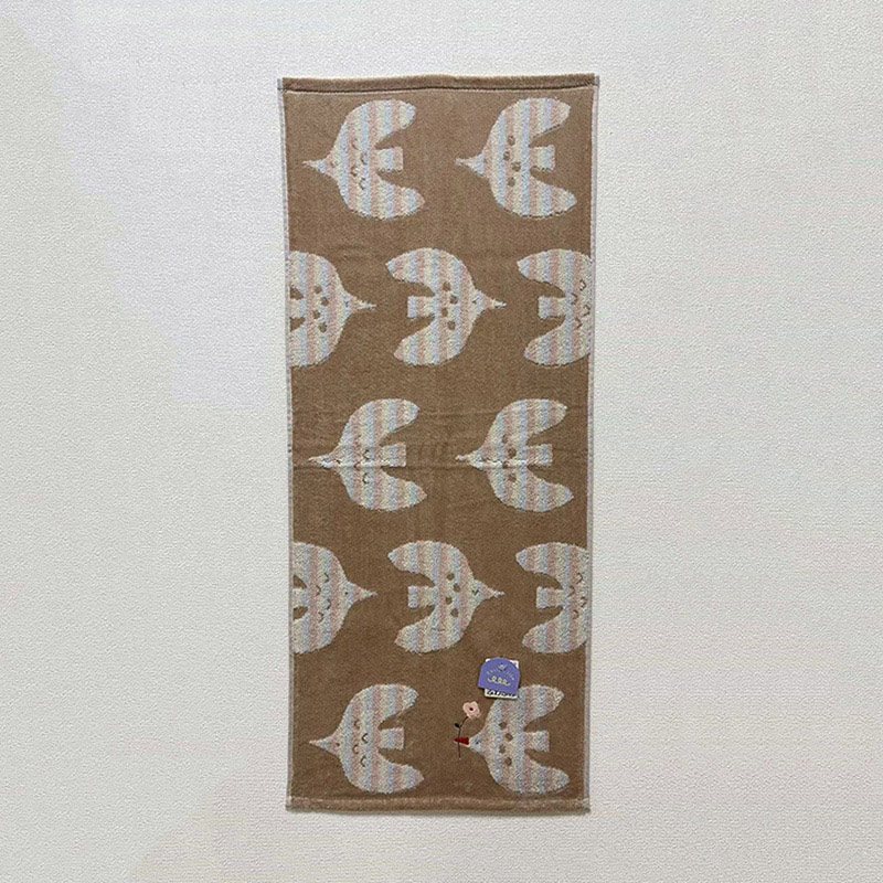 UCHINO ミミ フェイスタオル ベージュ 6108F359BE 1枚（ご注文単位10枚）【直送品】