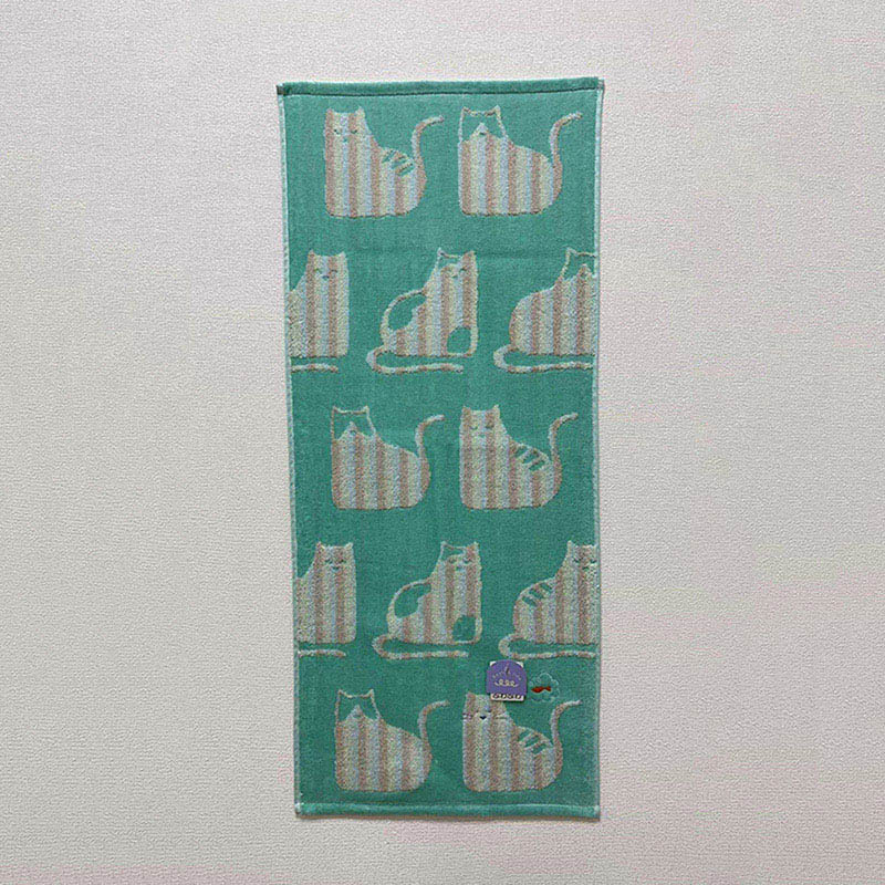 UCHINO ミミ フェイスタオル グリーン 6108F359G 1枚(ご注文単位10枚)【直送品】