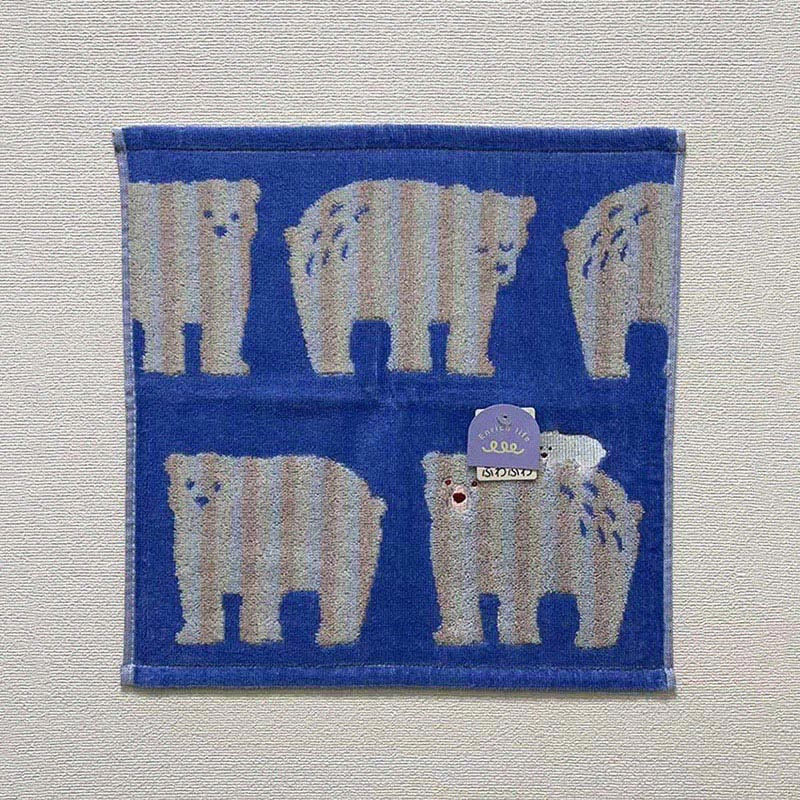 UCHINO ミミ ゲストタオル ブルー 6104G359B 1枚(ご注文単位10枚)【直送品】