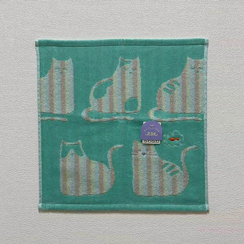 UCHINO ミミ ゲストタオル グリーン 6104G359G 1枚(ご注文単位10枚)【直送品】