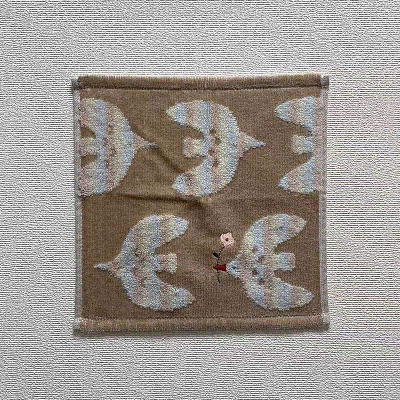 UCHINO ミミ タオルハンカチ ベージュ 6804V261BE 1枚（ご注文単位10枚）【直送品】