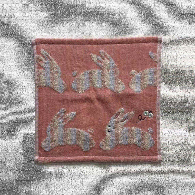 UCHINO ミミ タオルハンカチ ピンク 6804V261P 1枚（ご注文単位10枚）【直送品】