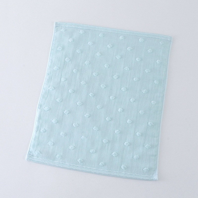 UCHINO ふわふわガーゼドット ゲストタオル ブルー 8807G566B 1枚(ご注文単位10枚)【直送品】