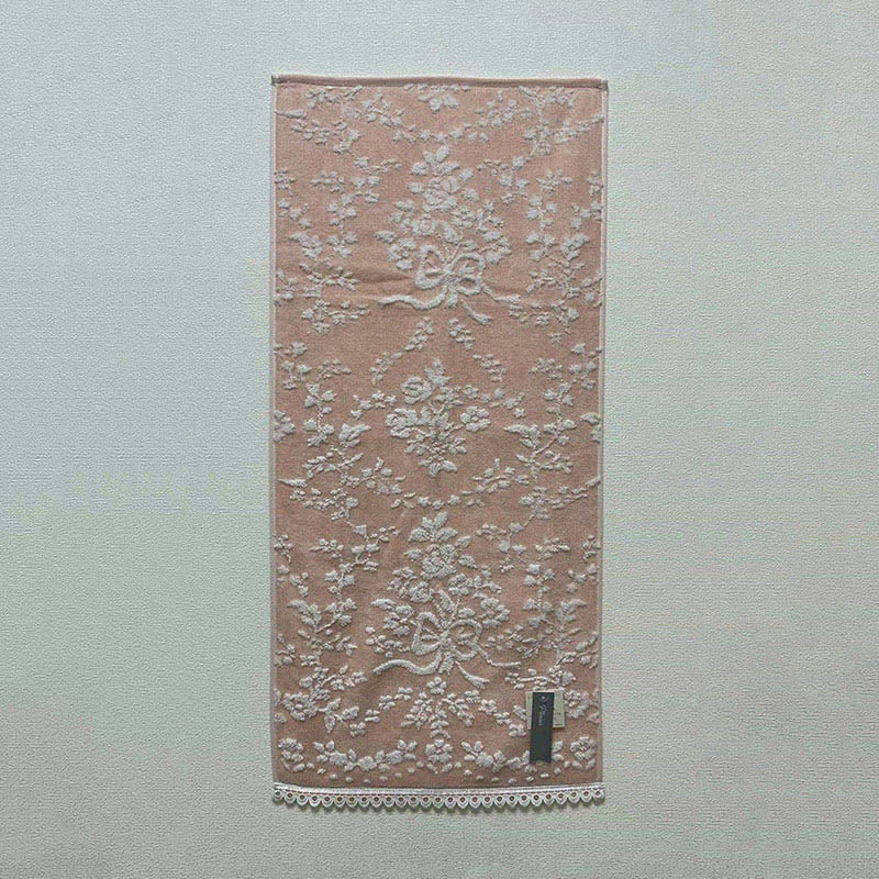 UCHINO ローズブーケ フェイスタオル ピンク 6112F398P 1枚（ご注文単位10枚）【直送品】