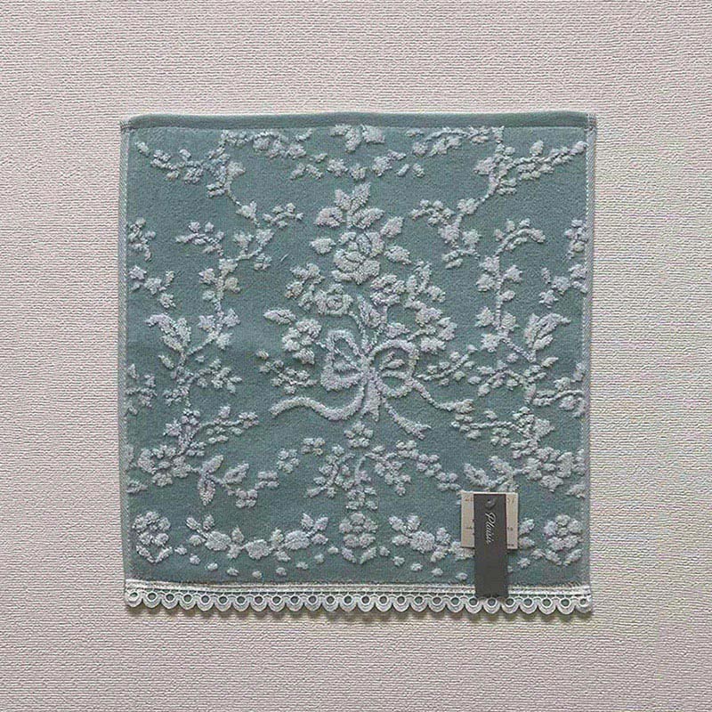 UCHINO ローズブーケ ゲストタオル ブルーグリーン 6107G398BG 1枚（ご注文単位10枚）【直送品】