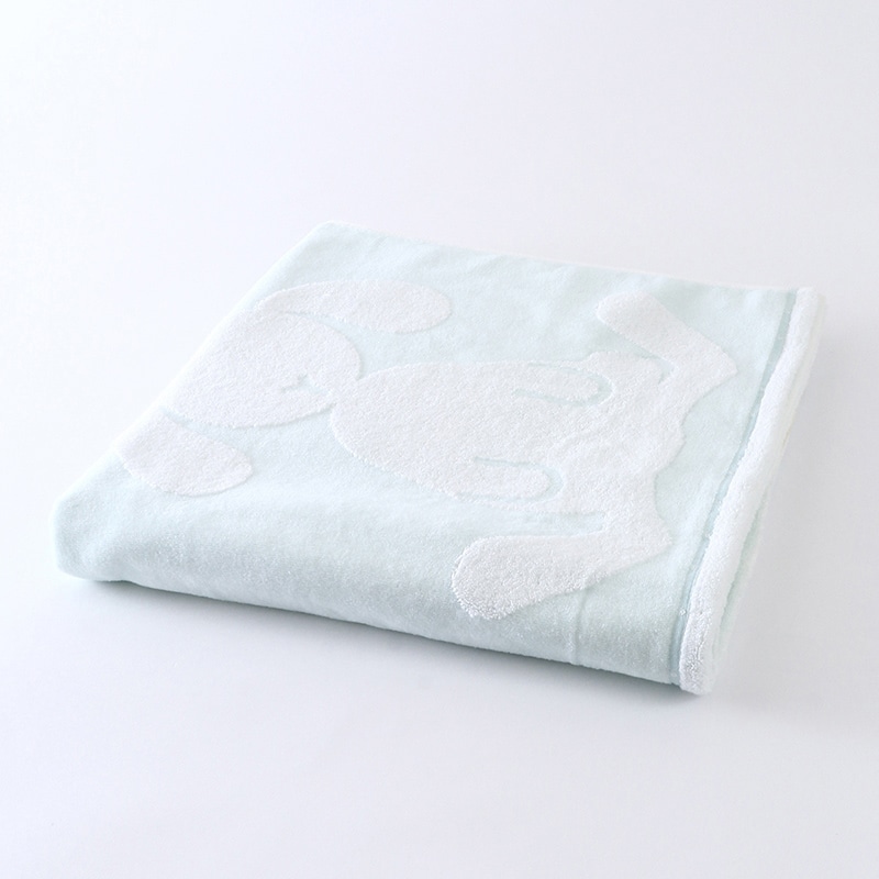 UCHINO ふわふわバニー ワイドバスタオル ライトブルー 8848L858LB 1枚(ご注文単位2枚)【直送品】