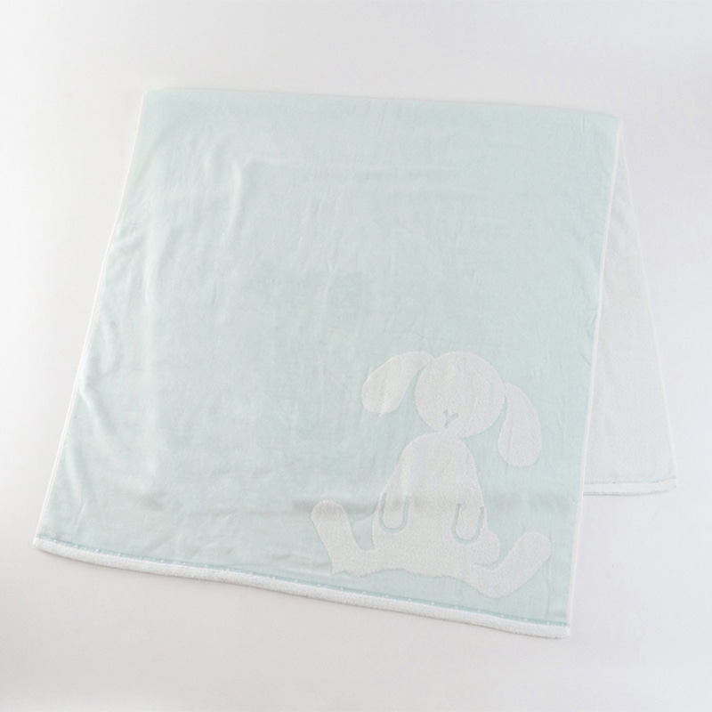 UCHINO ふわふわバニー ワイドバスタオル ライトブルー 8848L858LB 1枚（ご注文単位2枚）【直送品】