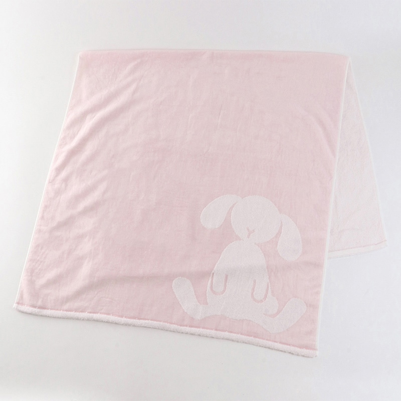 UCHINO ふわふわバニー ワイドバスタオル ライトピンク 8848L858LP 1枚(ご注文単位2枚)【直送品】