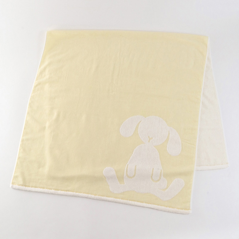 UCHINO ふわふわバニー ワイドバスタオル ライトイエロー 8848L858LY 1枚（ご注文単位2枚）【直送品】