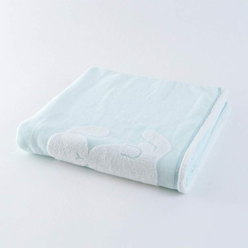 UCHINO ふわふわバニー バスタオル ライトブルー 8832B858LB 1枚(ご注文単位2枚)【直送品】