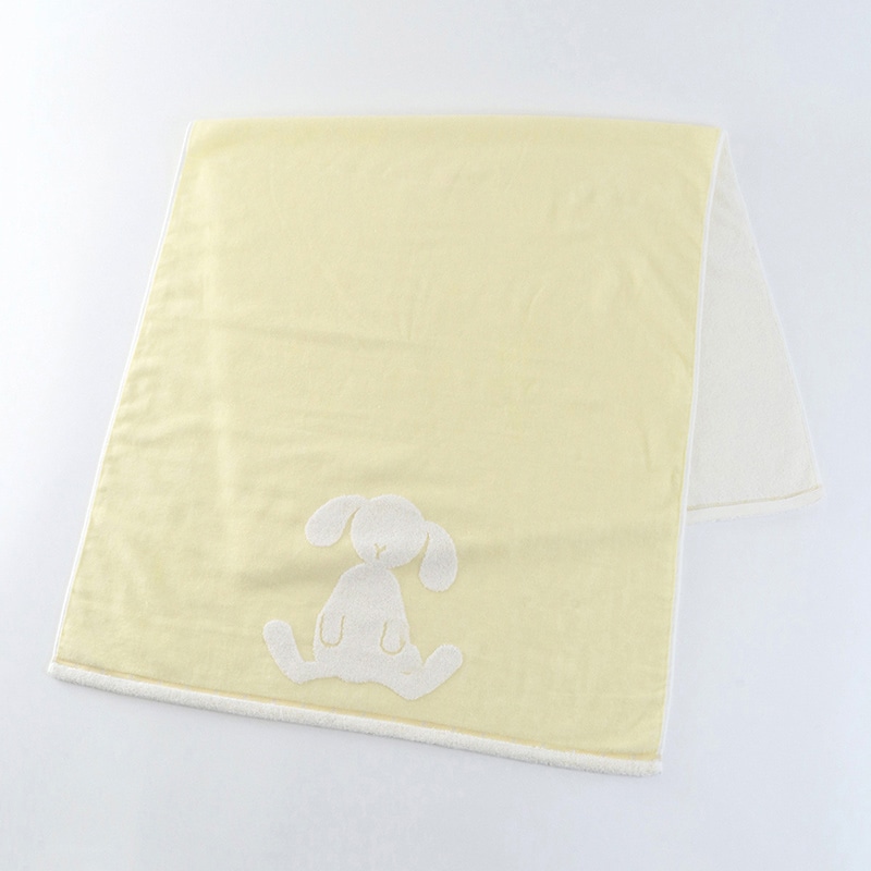 UCHINO ふわふわバニー バスタオル ライトイエロー 8832B858LY 1枚（ご注文単位2枚）【直送品】
