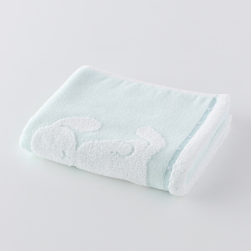 UCHINO ふわふわバニー フェイスタオル ライトブルー 8813F858LB 1枚（ご注文単位10枚）【直送品】