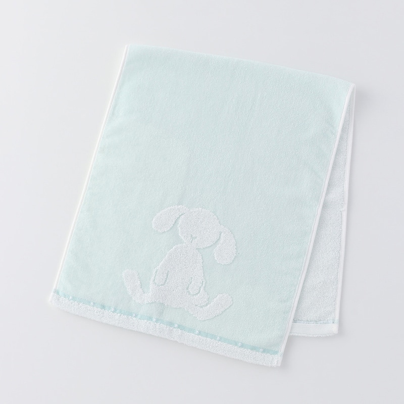 UCHINO ふわふわバニー フェイスタオル ライトブルー 8813F858LB 1枚(ご注文単位10枚)【直送品】