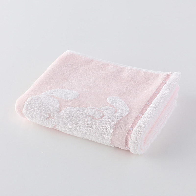 UCHINO ふわふわバニー フェイスタオル ライトピンク 8813F858LP 1枚（ご注文単位10枚）【直送品】