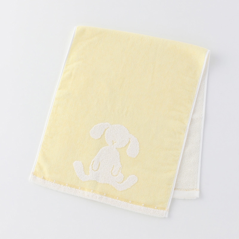 UCHINO ふわふわバニー フェイスタオル ライトイエロー 8813F858LY 1枚(ご注文単位10枚)【直送品】