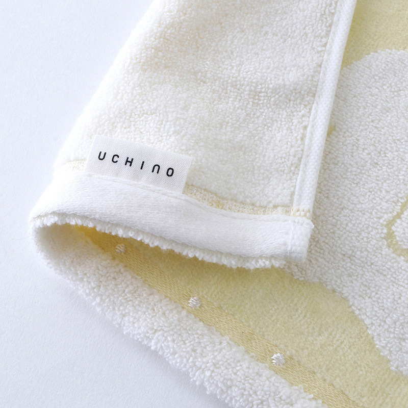 UCHINO ふわふわバニー ゲストタオル ライトイエロー 8807G858LY 1枚（ご注文単位10枚）【直送品】