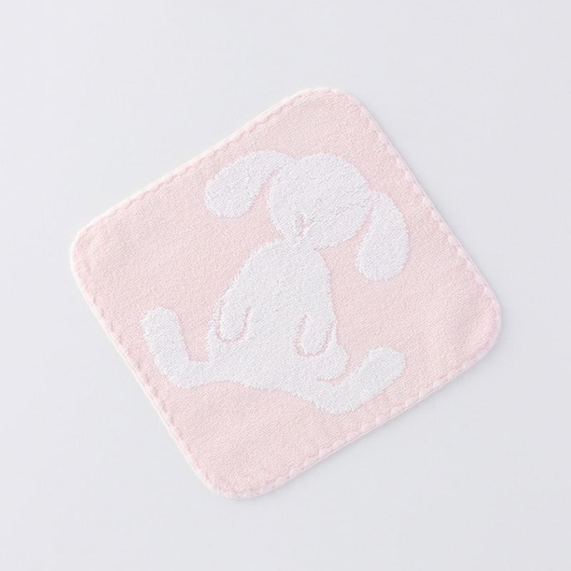UCHINO ふわふわバニー タオルハンカチ ライトピンク 8806V092LP 1枚（ご注文単位10枚）【直送品】