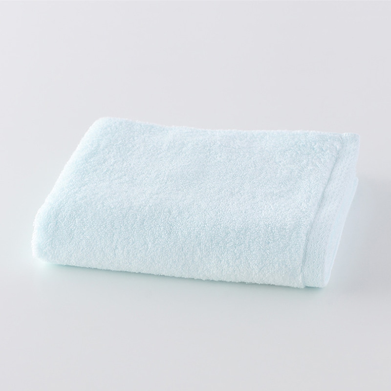 UCHINO ふわふわカラー フェイスタオル ブルー 8810F831B1 1枚（ご注文単位10枚）【直送品】