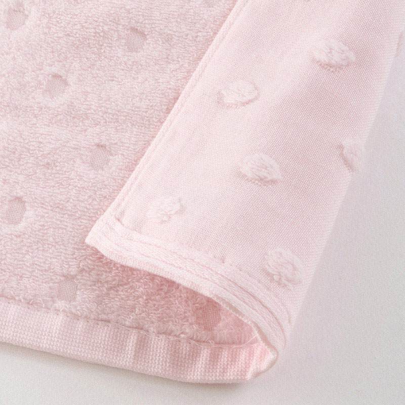 UCHINO ふわふわガーゼドット バスタオル ピンク 8833B566P 1枚(ご注文単位4枚)【直送品】