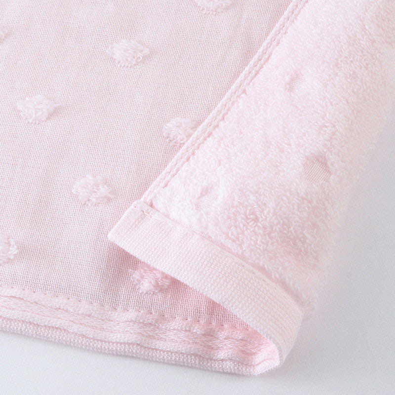 UCHINO ふわふわガーゼドット フェイスタオル ピンク 8810F566P 1枚(ご注文単位10枚)【直送品】