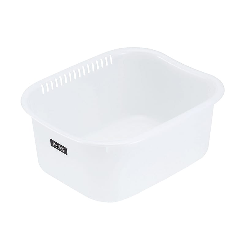 イノマタ化学 フィーリング 洗い桶角型 35 パールホワイト 45 1個（ご注文単位1個）【直送品】