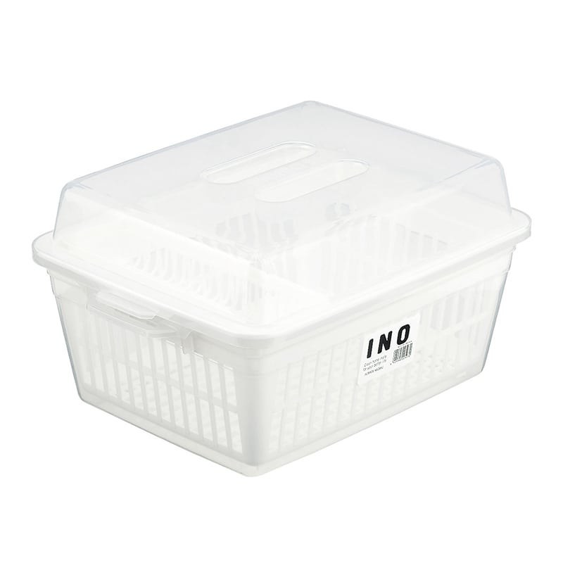 イノマタ化学 クリアーフード付水切セット M型 ホワイト 0050 1個（ご注文単位1個）【直送品】