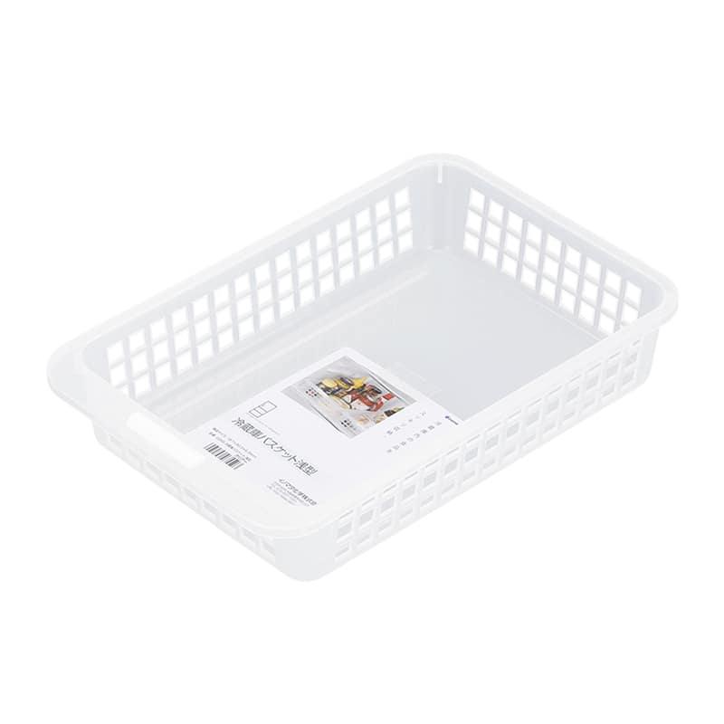 イノマタ化学 冷蔵庫バスケット 浅型 クリアー 0355 1個（ご注文単位1個）【直送品】