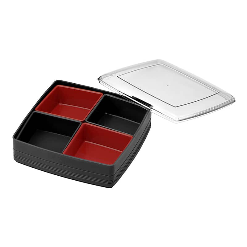 イノマタ化学 彩り御膳 一段 ブラック 1067 1個（ご注文単位1個）【直送品】