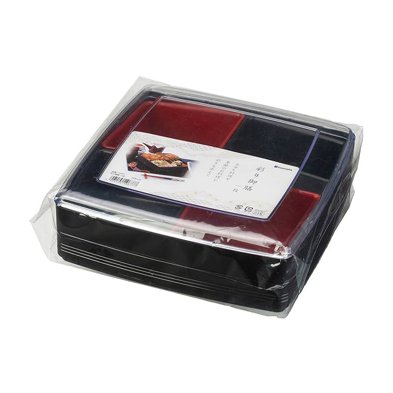 イノマタ化学 彩り御膳 一段 ブラック 1067 1個（ご注文単位1個）【直送品】