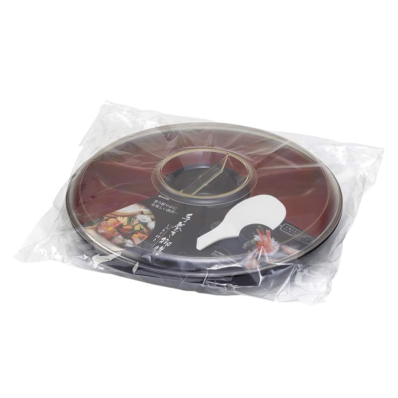 イノマタ化学 手巻き御膳 しゃもじ付き ブラック 1075 1個（ご注文単位1個）【直送品】