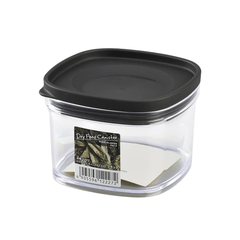 イノマタ化学 ドライフードキャニスター 220 ブラック 1222 1個（ご注文単位1個）【直送品】