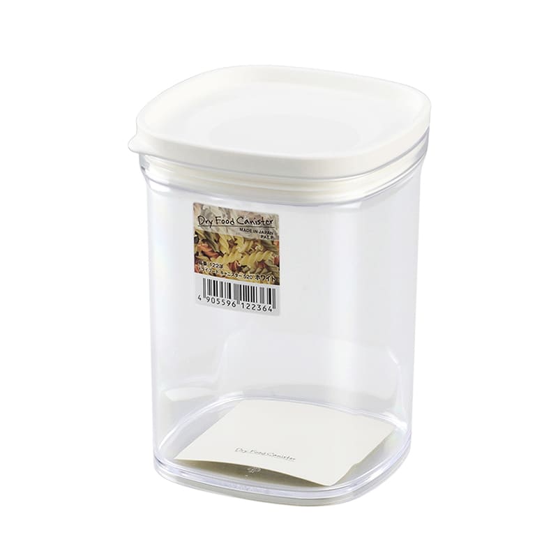 イノマタ化学 ドライフードキャニスター 520 ホワイト 1223 1個（ご注文単位1個）【直送品】