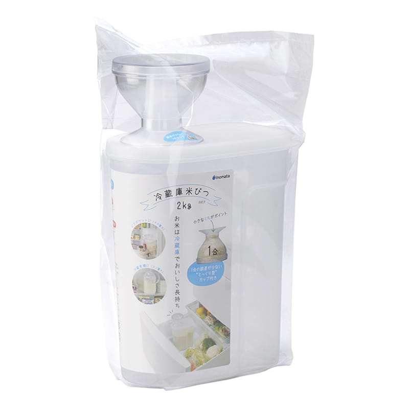イノマタ化学 冷蔵庫米びつ 2kg クリアー 1247 1個（ご注文単位1個）【直送品】
