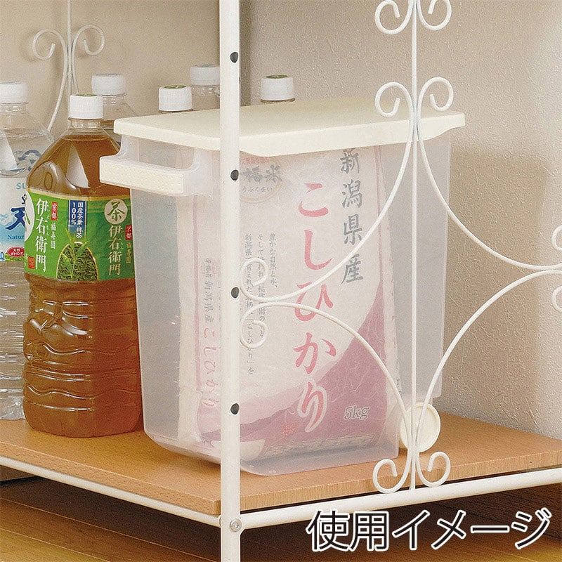 イノマタ化学 袋ごと 米びつ 5kg クリアー 1254 1個(ご注文単位1個)【直送品】