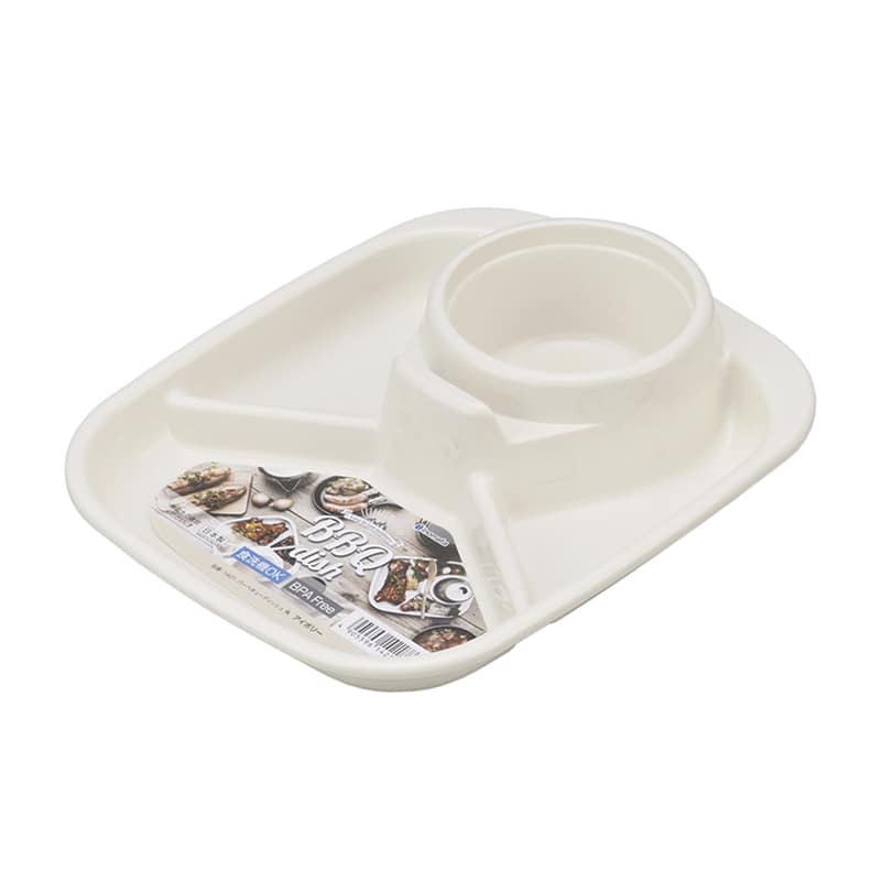 イノマタ化学 バーベキューディッシュ 角 アイボリー 1421 1個（ご注文単位1個）【直送品】