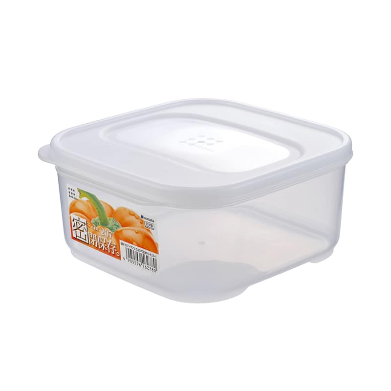 イノマタ化学 食品保存容器 イデアル 正角中 レギュラー ID-207 クリアー 1627 1個（ご注文単位1個）【直送品】